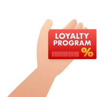 loyaliteit programma in vlak stijl. korting coupon. 3d coupon beloning. korting, loyaliteit programma, Promotie. vector