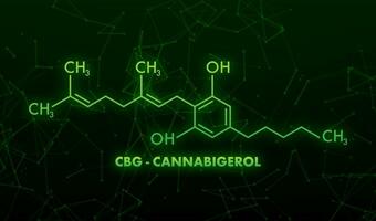 cannabigerol formule, Super goed ontwerp voor ieder doeleinden. neon icoon vector