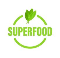 superfood teken label. gezond voedsel. vector voorraad illustratie