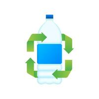 recycling symbool. recycling plastic. omgeving, ecologie, natuur bescherming concept vector voorraad illustratie