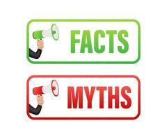 mythen feiten. feiten, Super goed ontwerp voor ieder doeleinden. vector voorraad illustratie