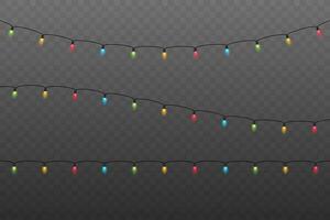 Kerstmis lichten. gloeiend lichten voor Kerstmis vakantie kaarten, spandoeken, posters vector