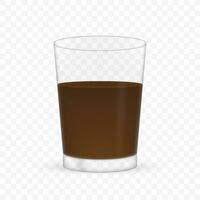 leeg realistisch transparant glas voor koffie. vector voorraad illustratie