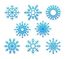 sneeuwvlok vector icoon achtergrond reeks wit kleur. winter blauw Kerstmis sneeuw vlok kristal element. vector voorraad illustratie