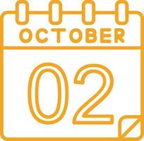 2 oktober vector icoon