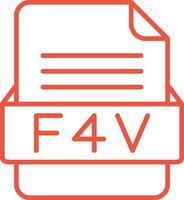 f4v het dossier formaat vector icoon