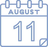 11 augustus vector icoon