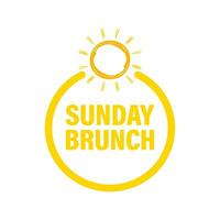 zondag brunch teken, label. vector voorraad illustratie.