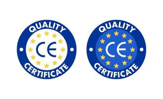 ce Mark certificering, conformeren europees. vector voorraad illustratie