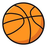 basketbal vector clip art geïsoleerd Aan wit achtergrond, kleurrijk basketbal illustratie
