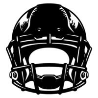 Amerikaans voetballer helm vector silhouet, zwart silhouet van Amerikaans voetbal helm clip art