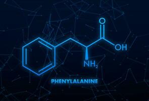 fenylalanine formule. fenylalanine moleculair structuur. vector illustratie.