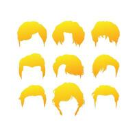 reeks van Mens blond haar- voor grafisch bronnen. vector eps 10