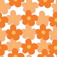 naadloos patroon tekenfilm bloem. botanisch behang voor textiel, geschenk inpakken papier vector