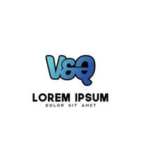 vq eerste logo ontwerp vector
