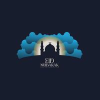 eid mubarak logo vector