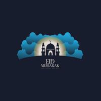 eid mubarak logo vector