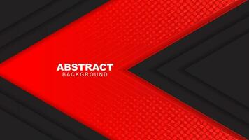 zwart en rood futuristische abstract achtergrond met halftone patroon. modern grafisch ontwerp element toekomst stijl concept voor banier, folder, kaart, of brochure Hoes vector