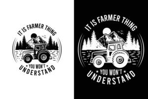 het is boer ding u zal niet begrijpen grappig landbouw gazon maaier landbouw t-shirt vector