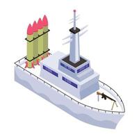 marine en fregatten schip vector