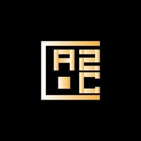 azc brief logo vector ontwerp, azc gemakkelijk en modern logo. azc luxueus alfabet ontwerp