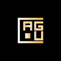 agu brief logo vector ontwerp, agu gemakkelijk en modern logo. agu luxueus alfabet ontwerp