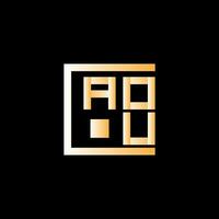 aou brief logo vector ontwerp, aou gemakkelijk en modern logo. aou luxueus alfabet ontwerp