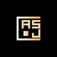 asj brief logo vector ontwerp, asj gemakkelijk en modern logo. asj luxueus alfabet ontwerp