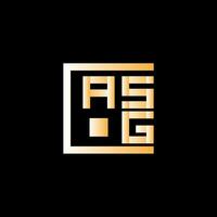 asg brief logo vector ontwerp, asg gemakkelijk en modern logo. asg luxueus alfabet ontwerp