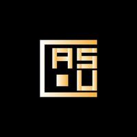 asu brief logo vector ontwerp, asu gemakkelijk en modern logo. asu luxueus alfabet ontwerp