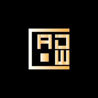 adw brief logo vector ontwerp, adw gemakkelijk en modern logo. adw luxueus alfabet ontwerp