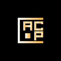 acp brief logo vector ontwerp, acp gemakkelijk en modern logo. acp luxueus alfabet ontwerp