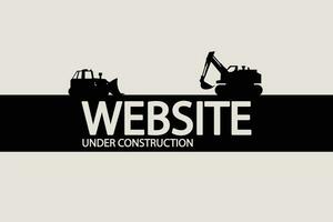 bouw website voertuigen silhouet vector