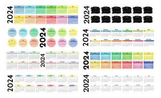 kalender voor 2024 geïsoleerd Aan een wit achtergrond vector