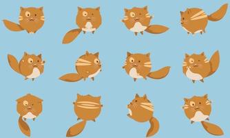 grappige kat in verschillende poses vector