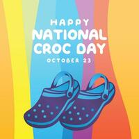 nationaal croc dag ontwerp sjabloon mooi zo voor viering gebruik. vector eps 10. vlak ontwerp.