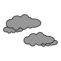 wolken lucht icoon beeld vector illustratie ontwerp. zwart en wit kleur. zwart wolk icoon