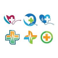 medische zorg logo afbeeldingen vector