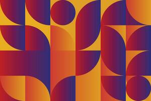 bauhaus opwekking- abstract vector patroon met pittig kleuren