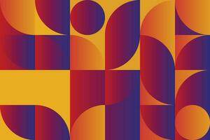 bauhaus opwekking- abstract vector patroon met pittig kleuren