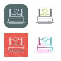 tweepersoonsbed vector icon