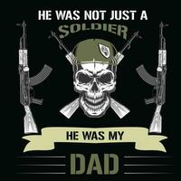 Verenigde Staten van Amerika veteraan soldaat t-shirt ontwerp vector