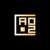 aoz brief logo vector ontwerp, aoz gemakkelijk en modern logo. aoz luxueus alfabet ontwerp