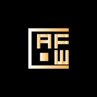 afw brief logo vector ontwerp, afw gemakkelijk en modern logo. afw luxueus alfabet ontwerp