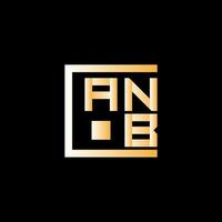 anb brief logo vector ontwerp, anb gemakkelijk en modern logo. anb luxueus alfabet ontwerp