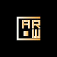 arw brief logo vector ontwerp, arw gemakkelijk en modern logo. arw luxueus alfabet ontwerp