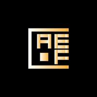 aef brief logo vector ontwerp, aef gemakkelijk en modern logo. aef luxueus alfabet ontwerp