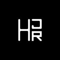 hjr brief logo vector ontwerp, hjr gemakkelijk en modern logo. hjr luxueus alfabet ontwerp