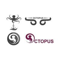 octopus pictogram logo vector illustratie ontwerp