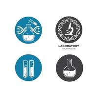 laboratorium pictogram logo vector illustratie ontwerp